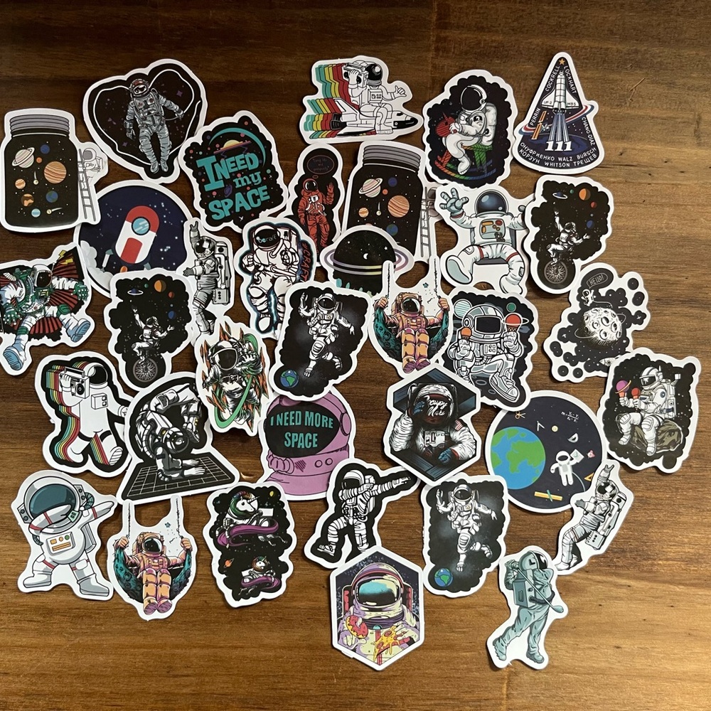 Space-Themed Stickes, Set of 35